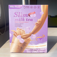 Thé au Lait Minceur au Collagène Gluta Glow, Diverses Saveurs, Poudre de Perte de Poids, Winstown, Meilleur Thé au Lait Brûleur de Graisse Minceur