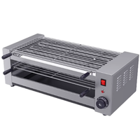 Barbecue électrique commercial, 3000W 220V, en acier inoxydable, portable, pour la transformation alimentaire, utilisation intérieure et extérieure