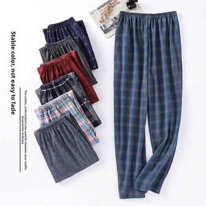 <span class=keywords><strong>Pantalon</strong></span> décontracté pour <span class=keywords><strong>homme</strong></span>, style japonais, à carreaux, en coton, <span class=keywords><strong>taille</strong></span> élastique, respirant, <span class=keywords><strong>grande</strong></span> <span class=keywords><strong>taille</strong></span>, coupe ample, pour la maison, printemps-automne - Product Image 2