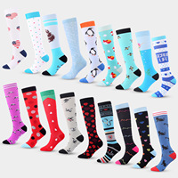 Calcetines Deportivos de Compresión Regular para Exteriores, Compresibles, con Bloques de Color, de Nailon, que Absorben el Sudor, Antifricción, para Todas las Estaciones, Juveniles, Casuales