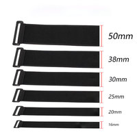 Sangle de fixation élastique auto-adhésive à boucle croisée pour câbles, en polyester/nylon, pour l'organisation des cordons