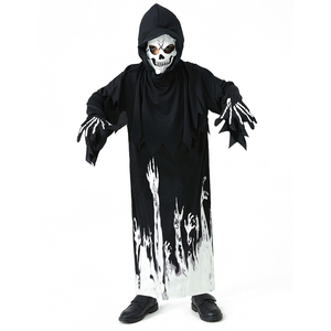 Disfraz Infantil de Halloween XJ NNew, Guadaña de Monstruo, Mensajero Oscuro, Fantasma, Grim Reaper, Brillante en la Oscuridad, 100% Poliéster - Product Image 5