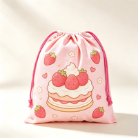Sac à cordon en lin personnalisé avec imprimé mignon de baleine et de vagues, écologique, anti-poussière, pour ranger les cadeaux d'activités scolaires