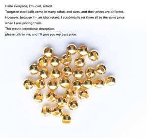 Matériel de montage de mouches, plomb de pêche en tungstène, couleurs complètes, perles fendues de 2,0 mm à 6,4 mm, marque OEM, origine CN/GUA - Product Image 2