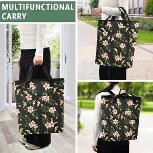 Sac à dos isotherme extra large de grande capacité 30L avec design floral hawaïen personnalisé pour la livraison de repas chauds et les pique-niques - Product Image 6