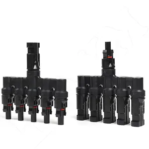 Solar Panel Connectors T Branch Connectors Cable Splitter Coupler 1 Male to 5 Female and 1 Female to 5 Male 5 to 1 5M/F + 5F/M