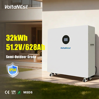 Batterie de stockage d'énergie domestique VoltaNest Mobile Split Stackable Hybrid Grid 51.2V 628Ah 32kWh avec BMS intelligent intégré LiFePO4
