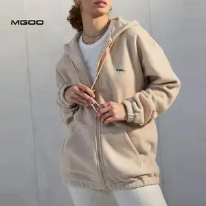 MGOO Women Puff Printing Sweatshirt 100% Baumwolle Fleece Custom Slogan Übergroßes Sweatshirt