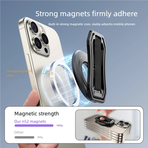 Hands Free N52 Strong Magnet 1600g Hold + Wrist Strap Anti Slip + 360° Rotation 3 in 1 Magnetic Strap <b>Stand</b> for <b>Desktop</b> Handheld - Product Image 6