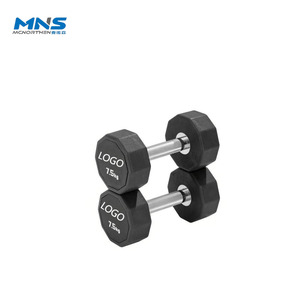 Haltères en TPU à 10 pans avec logo personnalisé, prix abordable, équipement de gym commercial en TPU, haltères de gym à 10 angles - Product Image 1