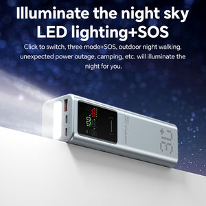 KONFULON 2026 Nouvelle Batterie Externe Originale 100W/20W/15W à Charge Ultra Rapide <span class=keywords><strong>30000mAh</strong></span> avec Lampe Torche pour Voyage - Product Image 4