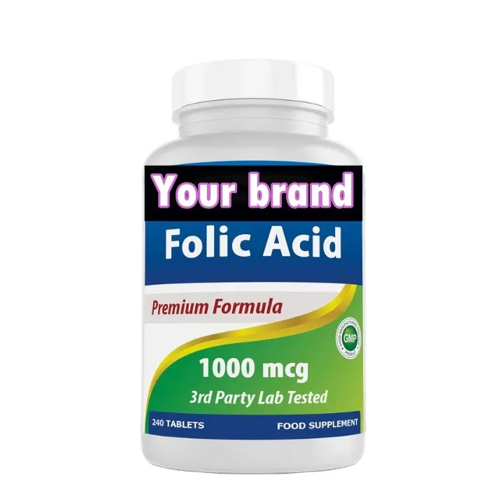 Folic Acid 1000 MCG Supports Prenatal Development 240 tablet serving all vegan