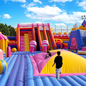 Circuito de Obstáculos Inflable Comercial para Niños y Adultos, Parque de Brincolines y Trampolines al Aire Libre con Material de PVC, Garantía de 3 Años - Product Image 6