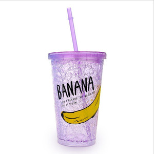 Zhen Ai Mickey Mouse Double Wall Plastic Straw Cup Bpa Free Portable Drinkware For Children Gift Water Bottle - Product Image 5