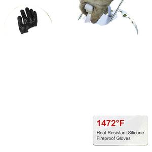 Maniques de four en silicone résistantes à 500 °C avec logo personnalisé - Product Image 6