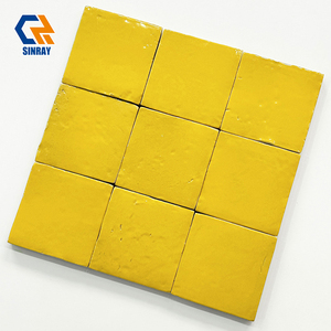 Carreaux muraux en céramique marocaine verte faits à la main 100x100mm, style vintage, dégradé de couleurs, pour gîtes, cafés et restaurants - Product Image 4