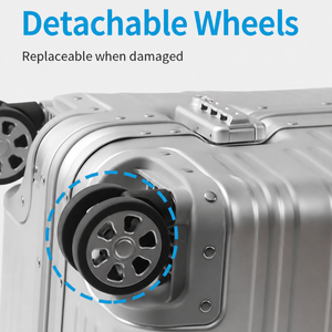 Maleta de Aleación de Aluminio Plateada <span class=keywords><strong>en</strong></span> Oferta, 27 Pulgadas, con Candado TSA y Ruedas Silenciosas, para Viajes de Negocios - Product Image 6