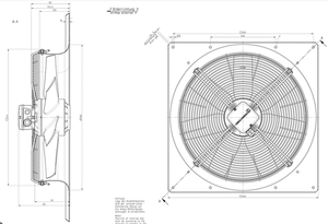 Kipas ZIEHL-ABEGG FC050-6EQ.4C.A7 FC050-4EQ.4I.A7 500mm 230V AC 180w /510w 0.84A 2.3 a AC Axial - Product Image 3