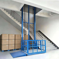 Monte-charge hydraulique à rail de guidage, élévateur vertical fixe avec dispositif anti-chute pour entrepôt d'usine