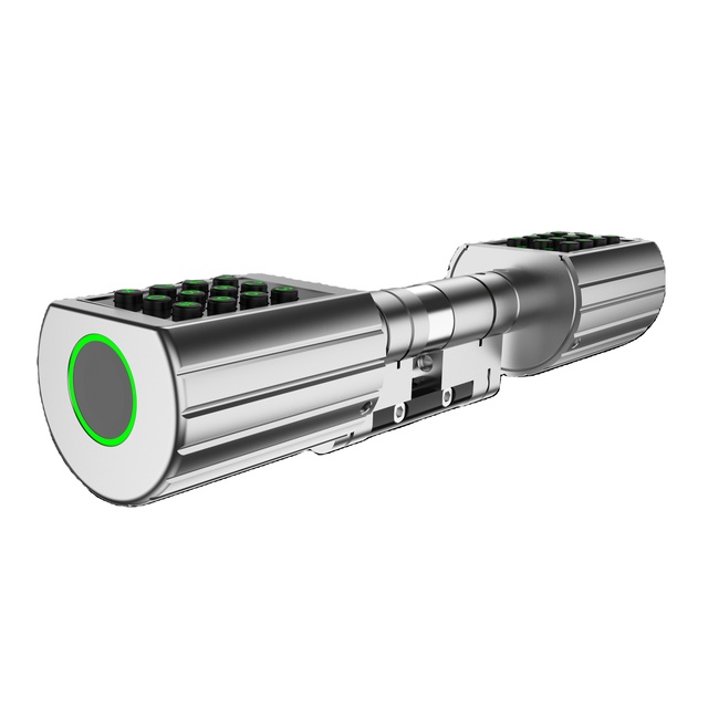 High Quality Smart Cylinder Lock Waterproof IP66 WiFi Network Fingerprint Control Unlock for Wood Door Certified by TTlock