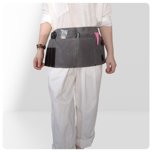 Tablier de travail en cire rétro personnalisé pour coiffeur esthéticienne outil taille coton toile cuir PVC PE nourriture peinture barbier broderie - Product Image 4