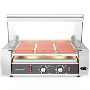Commercial Electric Hot Dog Roller Grill With 7 Roller Hot Dog Machine Grill Automatic Hot Dog Machine