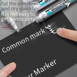 5 Pcs <b>White</b> Permanent <b>Paint</b> Marker Set for Wood Rock Plastic <b>Leather</b> Glass Stone Metal Canvas Art Supplies Painting Supplies - Product Image 6