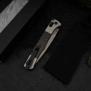 Cuchillo Plegable BM4710 D2 con Punta de Lanza y Borde Plano, Mango de Aleación de Aluminio, Grado Industrial y para Bricolaje, Uso en Campamentos y Actividades al Aire Libre - Product Image 2