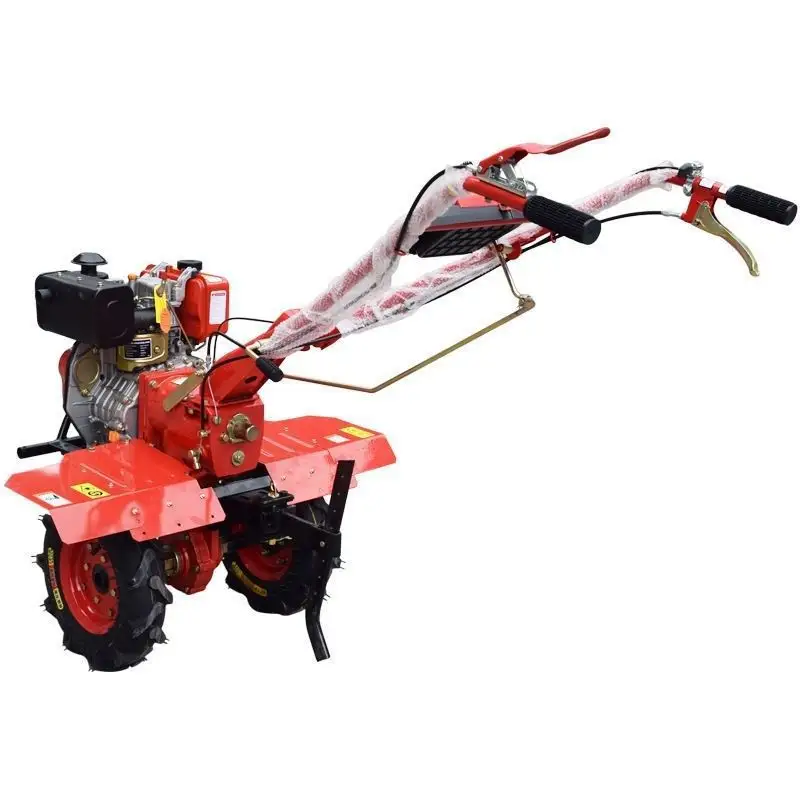 Walking Tractor 9HP Agricultural Machinery Equipment Diesel Cultivator Motocultor Two Wheel Power Mini Tiller