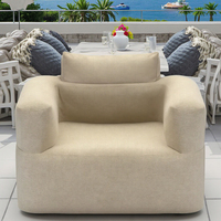 Chaise paresseuse pliante moderne et pratique avec pompe électrique intégrée Canapé gonflable en tissu pour l'extérieur pour chambre à coucher