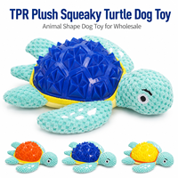Jouet pour chien en peluche TPR en forme de tortue avec coquille texturée, jouet pour chien en forme d'animal, fournisseur en gros