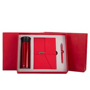 Business Gift Modern Simple Stainless Steel Insulated Cup <b>Notebook</b> <b>Set</b> A5 Planner Three-Piece Customizable Silk Screen Printed - Product Image 3