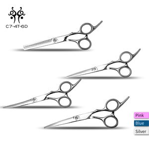 सही बिक्री 6 इंच स्टेनलेस स्टील पालतू सौंदर्य कैंची सेट 4 टुकड़े हज्जाम की दुकान कैंची सौंदर्य किट के लिए कुत्ते - Product Image 3