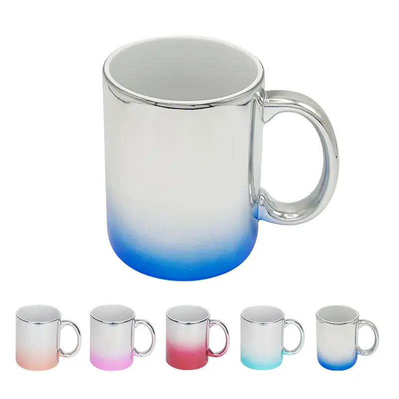 RubySub 11oz gradiente galvanica tazza di sublimazione tazza personalizzata gradiente tazza di caffè