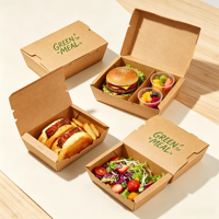 Boîte à lunch en papier écologique avec poignée, 32 oz, pour plats chauds à emporter, repas de bureau, traiteur, restaurant, fourniture en gros, fabrication