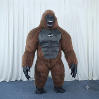 Costume de mascotte de gorille gonflable sur mesure pour adultes, durable, respirant, portable, tenue en peluche amusante pour les événements de carnaval