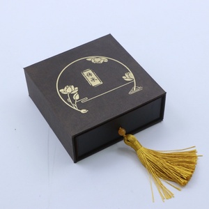 カスタム印刷ジュエリーボックス、パーソナライズロゴ入りパッケージ、スライド式引き出し付き段ボール箱、マイクロファイバー製ジュエリーポーチバッグ - Product Image 5