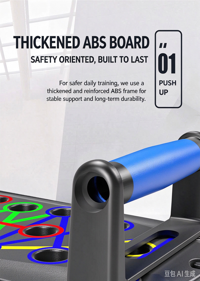 Multifunctional Push Up Board with Handles Resistance Bands, Home Gym ...