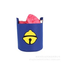 Seau à linge pliable en feutre au design de dessin animé, capacité de 34 L, pour le rangement des vêtements sales, outils multifonctions, maison, salon