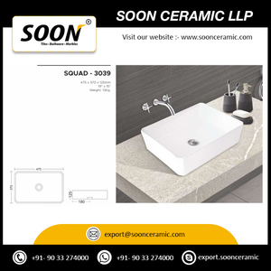 Juego de medio pedestal para lavabo empotrado de baño de alta calidad para aplicaciones de hoteles y oficinas en el hogar de la India - Product Image 6