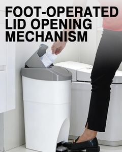 Lady's Blue Open Top Plastic Foot Pedal Sanitary <strong>Diaper</strong> Disposal <strong>Bin</strong> Hygiene Waste <strong>Bins</strong> for Home Toilet Use - Product Image 1