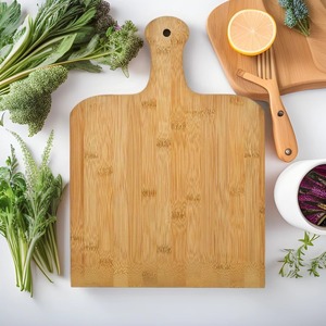 Pelle à pizza en bois de haute qualité OEM/ODM, planche à charcuterie, pelle à pizza en bambou naturel avec poignée - Product Image 1