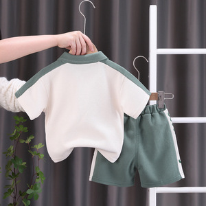 Ensembles Enfant Manches Courtes Demi-Zip Deux Pièces Survêtement Respirant Polo Enfant - Product Image 6