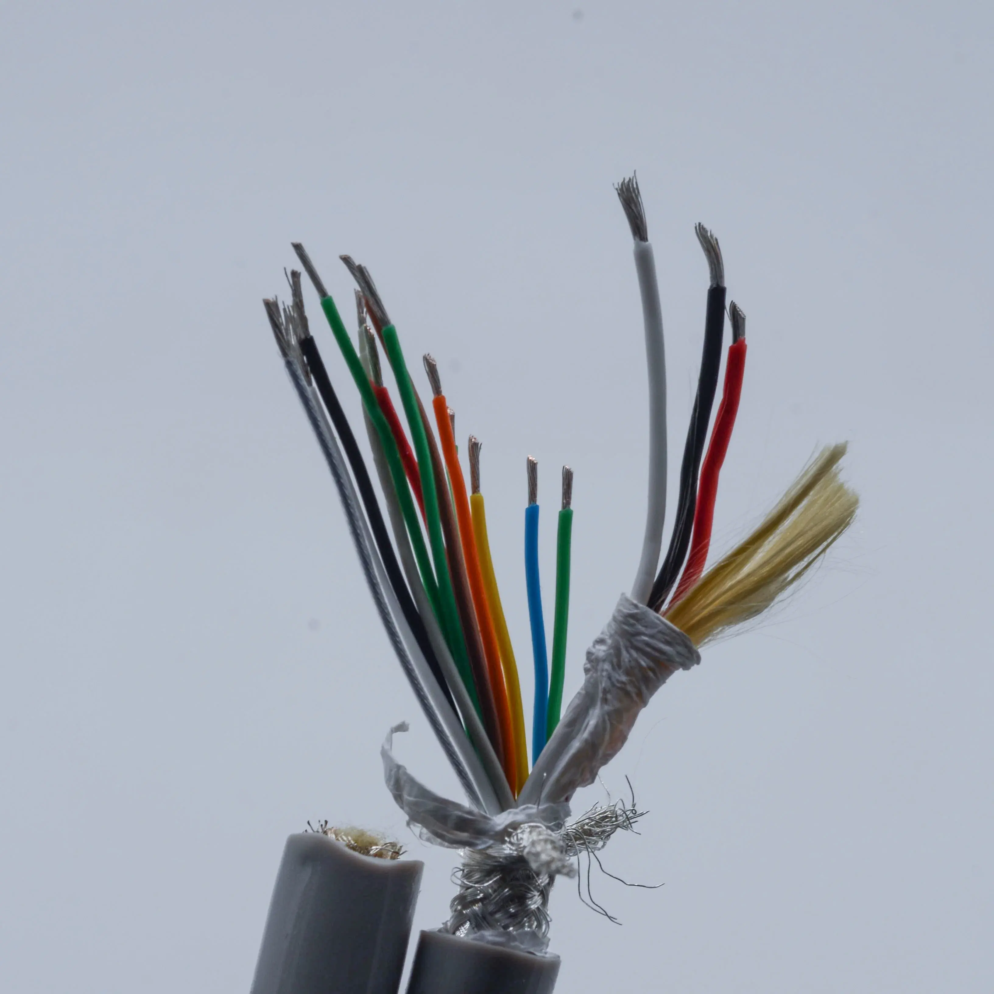 16 telli otoklavlanabilir tıbbi silikon kauçuk kablo yeniden kullanılabilir 13 * 24AWG + 3 * 22AWG 16 tel