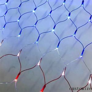 420 <strong>LED</strong> 6.5 FT Outdoor US American Flags <strong>Net</strong> Lights <strong>LED</strong> <strong>String</strong> Light USA Flag Mesh Decoration Lighting - Product Image 5