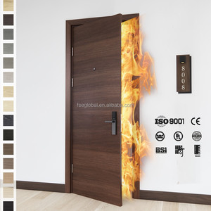 Porte coupe-feu en bois massif de qualité hôtelière australienne, résistante au feu pendant 30 minutes, pour une utilisation intérieure dans les hôtels, les centres commerciaux, les entrées et les villas - Product Image 3