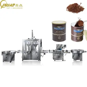 Kakaopulver 2-Kopf-Befüllmaschine Dose-Dichtungsmaschine Babymilchpulver Doppelkopf-Augel-Befülllinie
