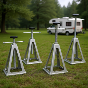 Soportes estabilizadores para caravanas Db Wholesale, de aluminio y acero, paquete de 4, nivelación manual para caravanas, remolques de viaje y autocaravanas - Product Image 2