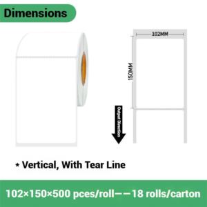 Etiqueta Térmica para Embalaje, Etiqueta de Dirección Térmica, Adhesivo Fuerte, Personalizable en Blanco - Product Image 5