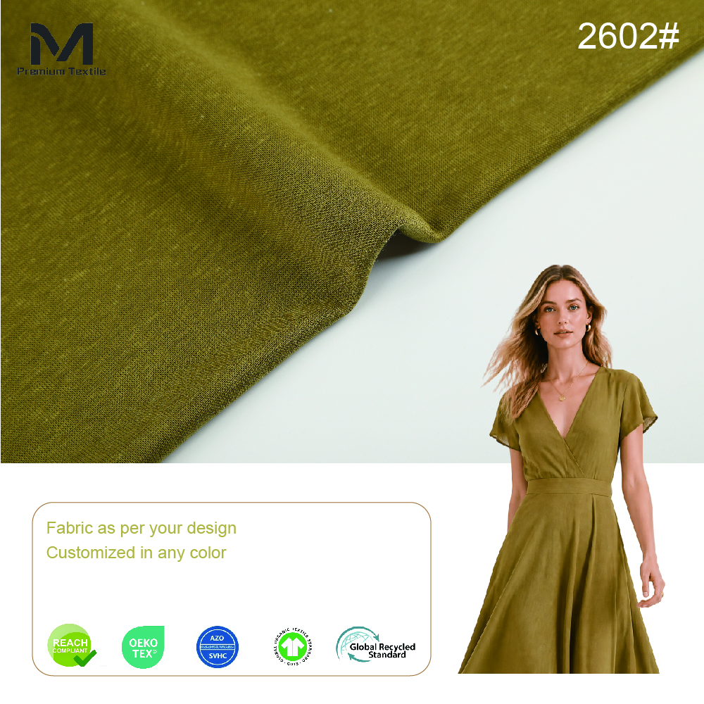 Professional Organic Touch Resilient Lyocell Linen Knit For Flexible Versatile Trendy Minimalist Daily Garments 2602#